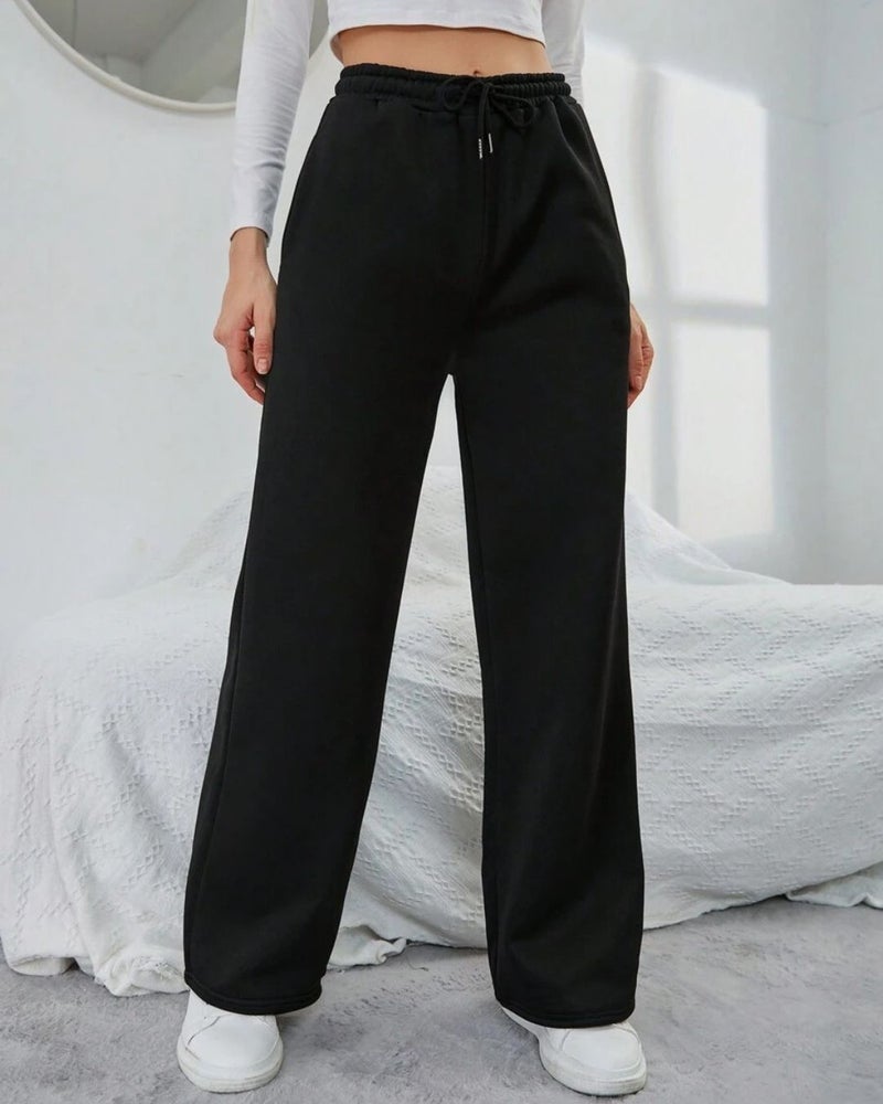 فلاينوف بنطلون رياضي نسائي أسود بقصة فضفاضة - Image 4